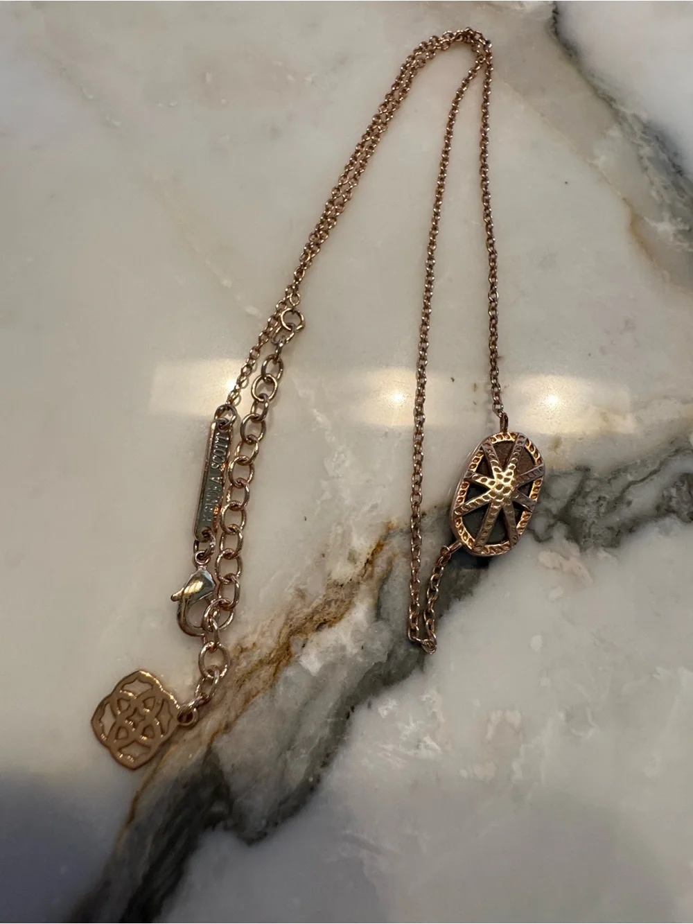 Kendra Scott Rose Gold Eliza Druzy Pendant Necklace